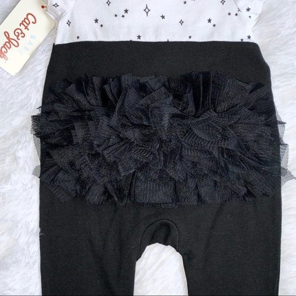 Infant Kitten Romper -black/white - Picture 7 of 7